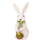 Hase mit K�ken aus Fasern in Wolloptik Osterhase Osterdeko 43 cm