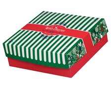 Keksbox Gebckkarton mit Alubeschichtung Weihnachten 250 x 250 x 80mm, 75 Stk.
