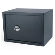 Tresor Safe 35x25x25cm mit Schlüssel-Schloss für Tisch/Wandmontage dunkelgrau