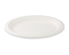 Bio Servierteller Fleischteller oval aus Zuckerrohr Bagasse 26 x 20 cm, 50 Stk.