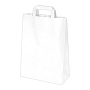 Papiertragetaschen 32 x 26 x 14 cm mit EAN-Code weiss,  50 Stk.