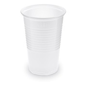 Trinkbecher wei 200 ml Eichstrich bei 0,2 L, PP,  70 mm, 15 Stk.