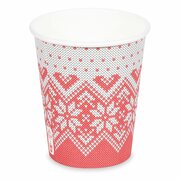 Heigetrnkebecher Pappbecher Motiv Wintersaison 200ml 280ml,  80mm, 50 Stk.