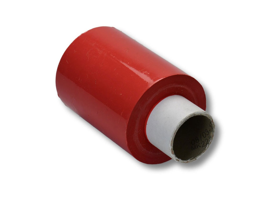 Bündelstretchfolie, 100 mm, 23my, ROT, Kernlänge 140 mm, 150m