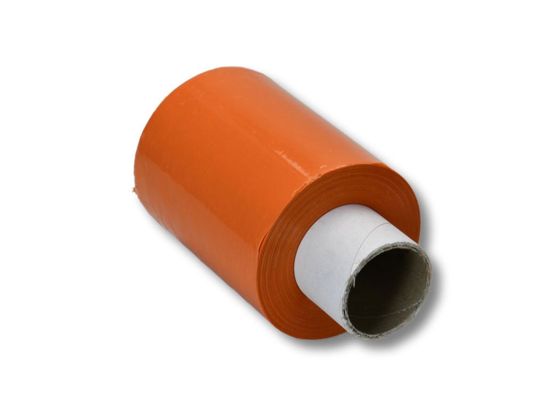 Bündelstretchfolie 100 mm 23my ORANGE, Kernlänge 140 mm, 150m