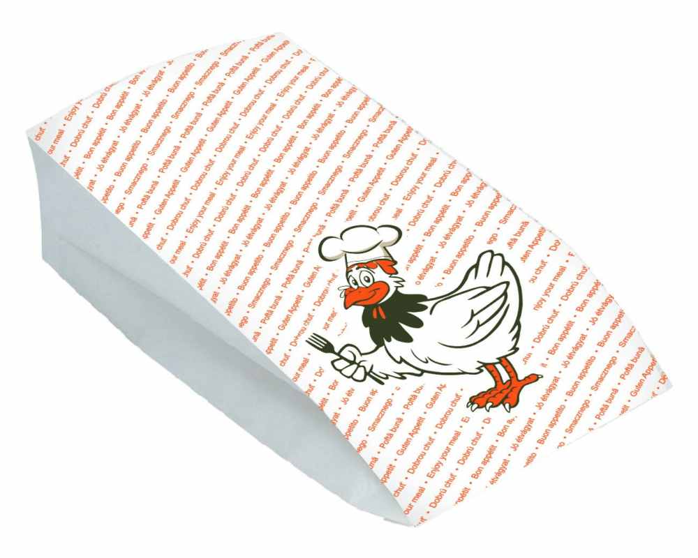 Hähnchenbeutel Warmhaltebeutel MAXI, 15+8x30 cm, 2-lagig, 100 Stk.
