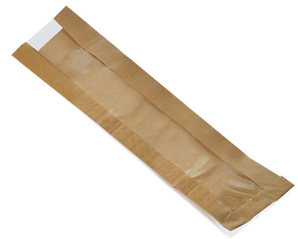 Papierfaltenbeutel für Baguettes 12 + 4 x  59 cm, mit Fenster 6cm, 1000 Stk.