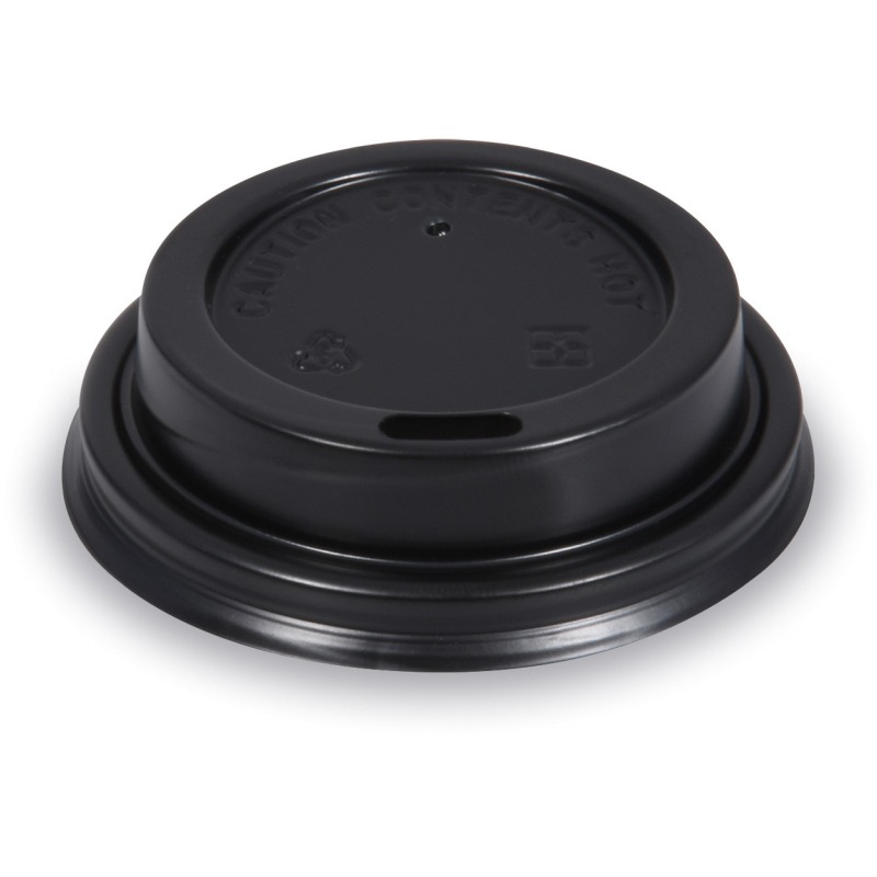 Domdeckel schwarz für Pappbecher mit O 62mm, 50 Stk.
