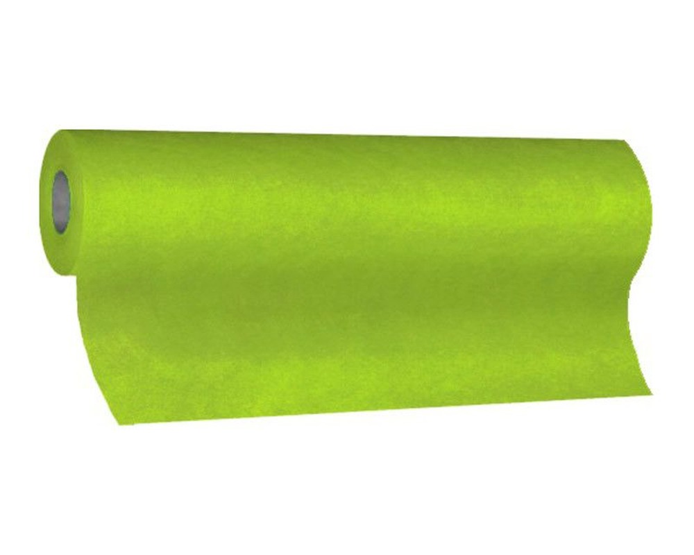 Tischläufer Airlaid 24m x 40cm - alle 120cm perforiert, stoffähnlich, gelbgrün