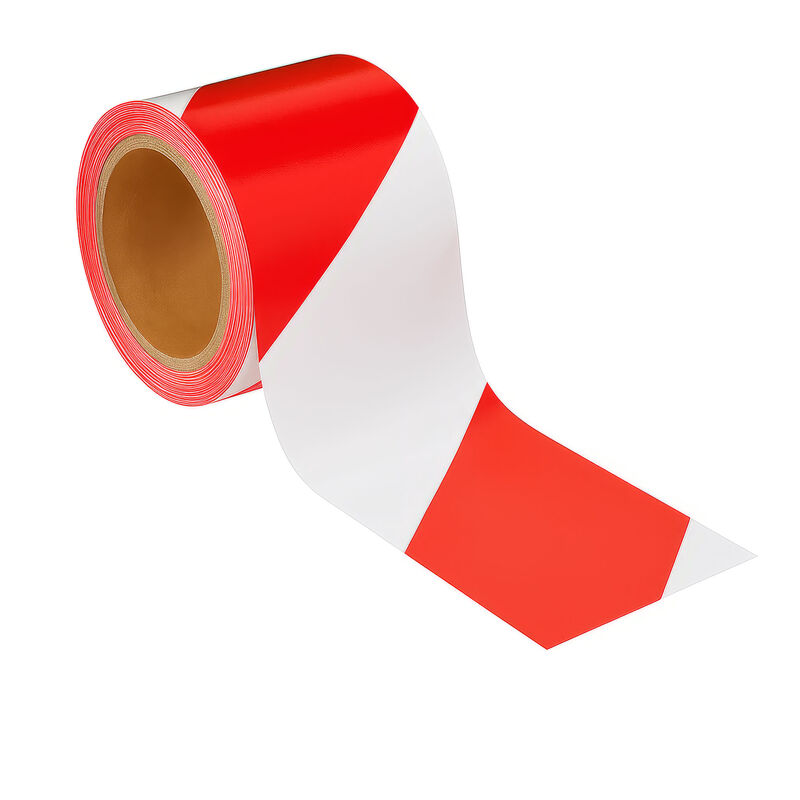 Absperrband rot weiß gestreift 75mm breit 100 Meter LDPE