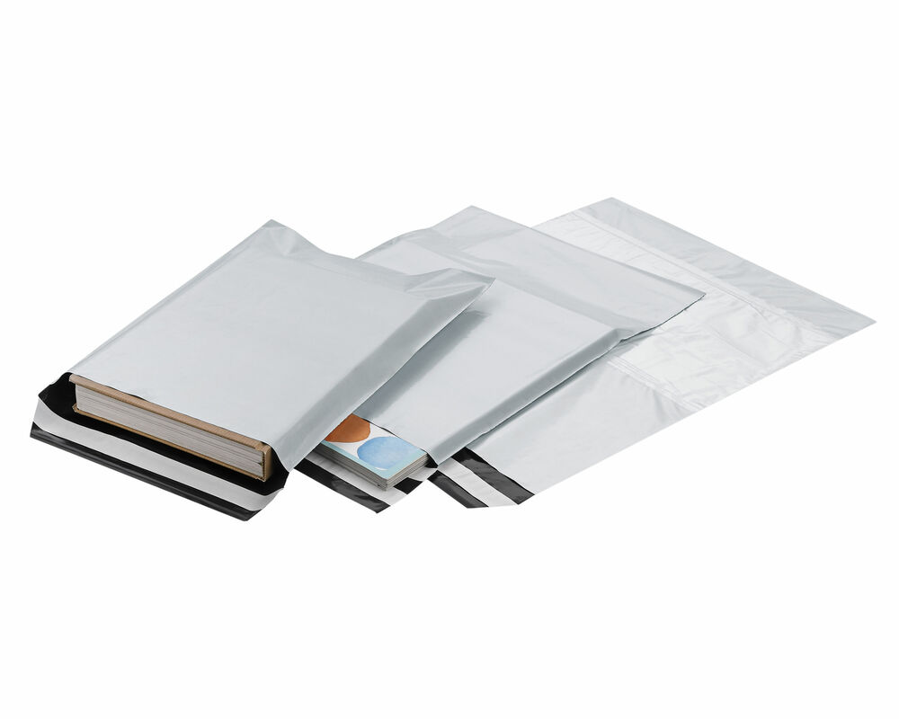 Folienversandtaschen COEX Adhäsionsverschluss aus rLDPE 250x350+40mm, B4, 100 Stk.