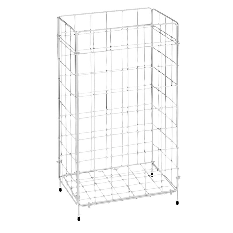 Gitterabfallkorb faltbar, 360x255x620mm, praktisch, hygienisch, weiß beschichtet