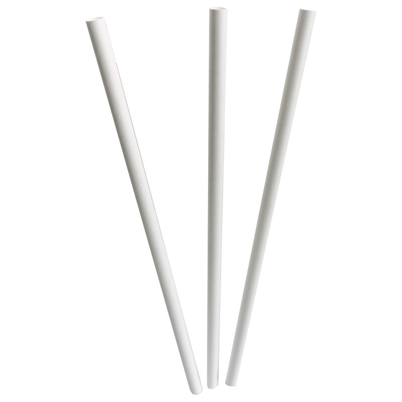 Papiertrinkhalme FSCR Papier Cocktail weiss O 8mm 145 mm, 140 Stk.