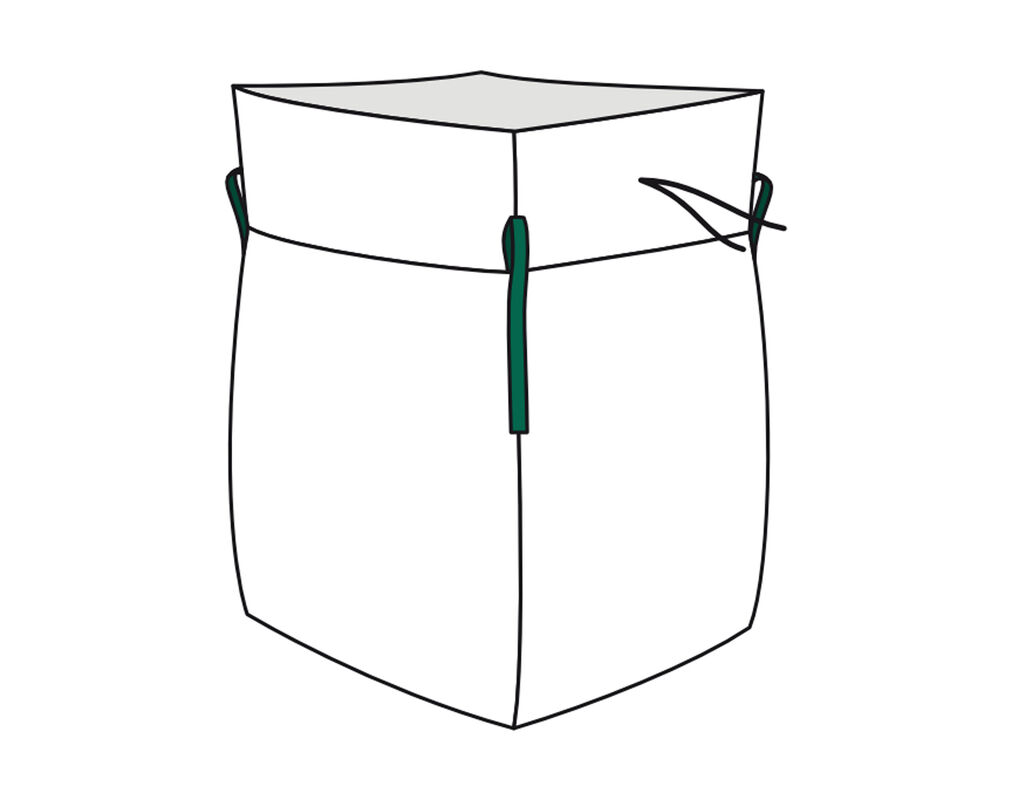Big Bag 100x100x100cm unbeschichtet SWL 1.000kg mit Schürze