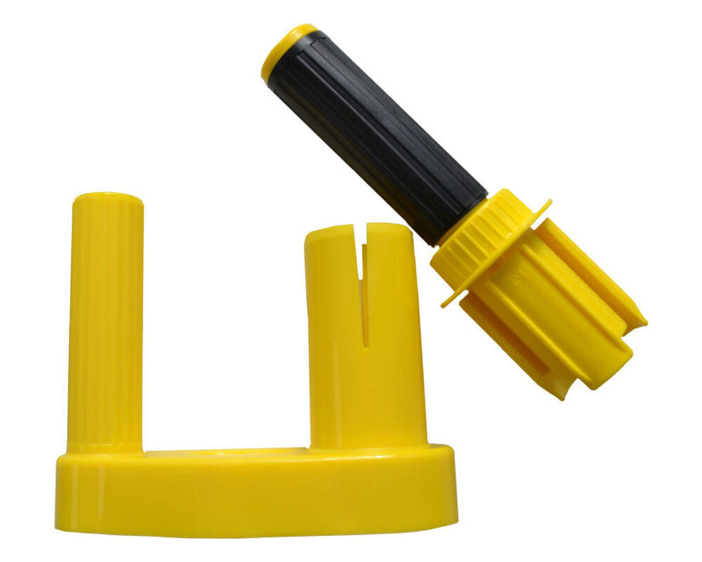 Abroller-Griffset für Handwickelfolie Stretchfolie, Kunststoff gelb/grün