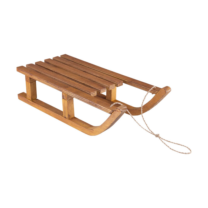 Schlitten aus Holz, Deko zum Hängen braun 38cm
