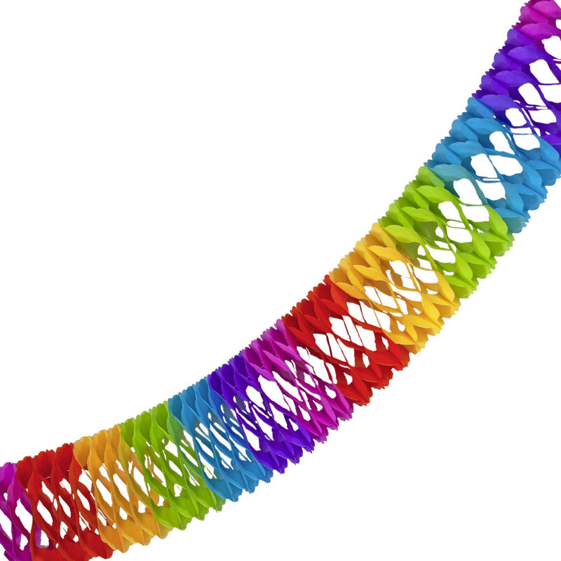 Girlande "Farbenspiel" aus Papier schwer entflammbar O17cm 3.6m, 1 Stk.
