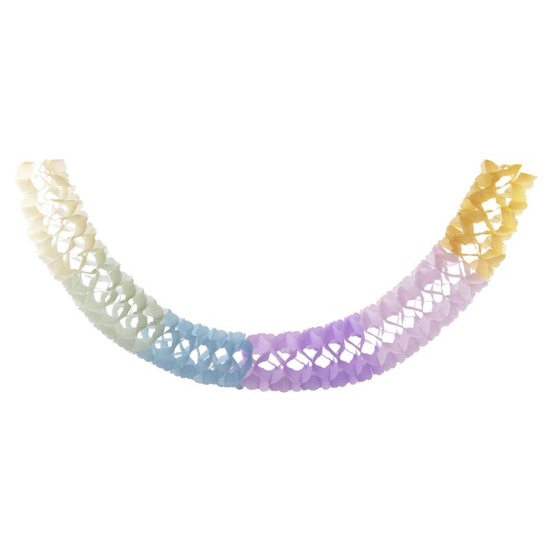 Girlande "Pastellfarben" aus Papier schwer entflammbar O17cm 3.6m, 1 Stk.