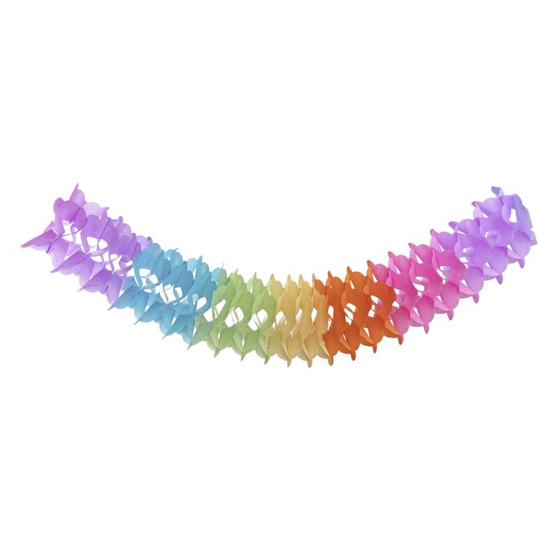 Girlande "Farbenspiel" aus Papier schwer entflammbar O12cm 3.6m, 1 Stk.