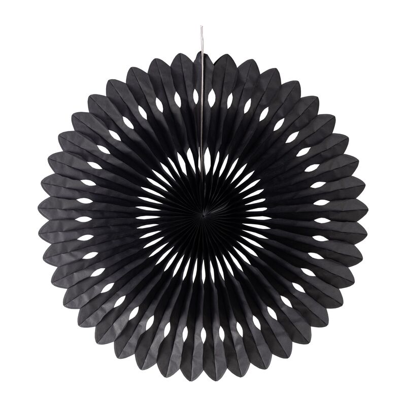 Rosette aus Papier schwer entflammbar schwarz O40cm, 1 Stk.