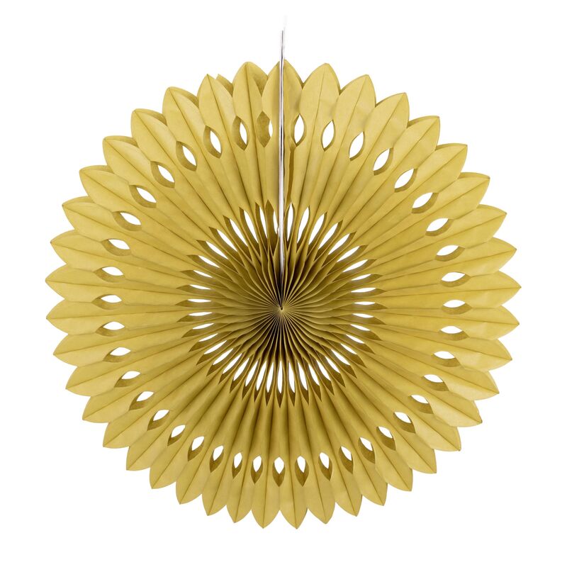Rosette aus Papier schwer entflammbar gold O40cm, 1 Stk.