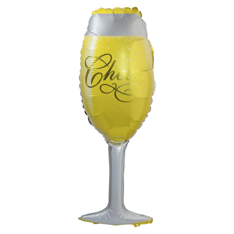 Folienballon "Champagnerglas", ca. 90cm, 1 Stk.