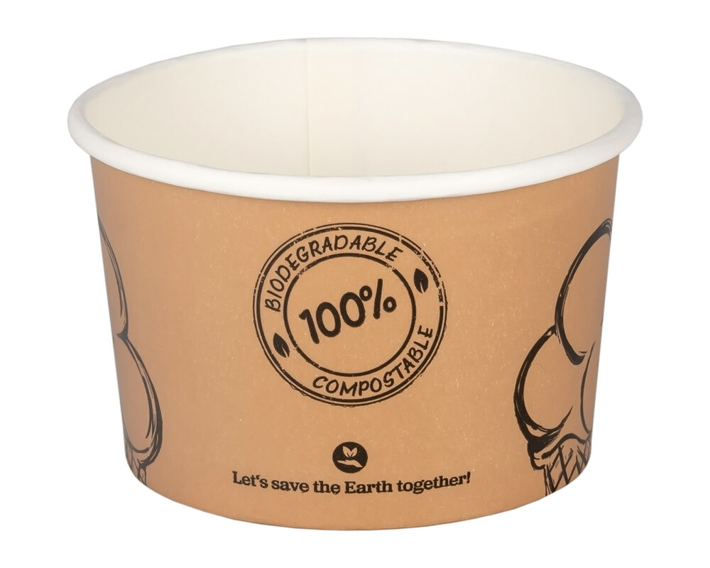 BIO Eisbecher aus Karton FSC zerfiziert 120ml O7.3cm, 50 Stk.