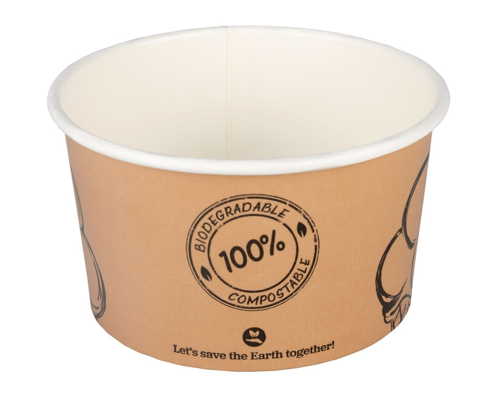 BIO Eisbecher aus Karton FSC zerfiziert 200ml O9cm, 50 Stk.