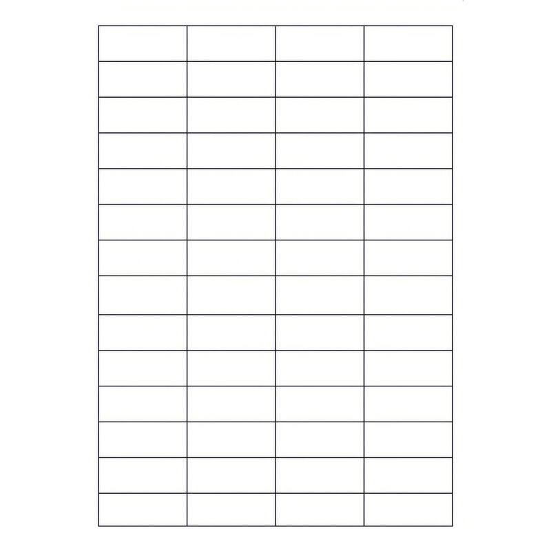 Etiketten Labels selbstklebend weiß 52.5 x 21.2mm auf DIN A4, 5600 Stk.