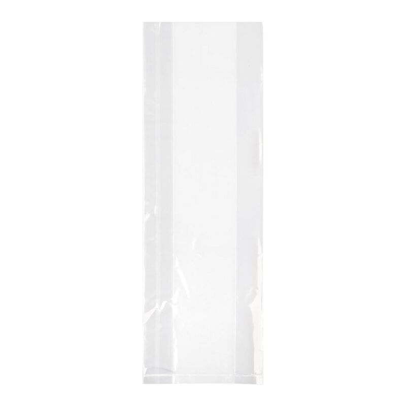 Seitenfaltenbeutel 100+50x300 mm mit Siegelnaht transparent OPP 30my  100 Stk.