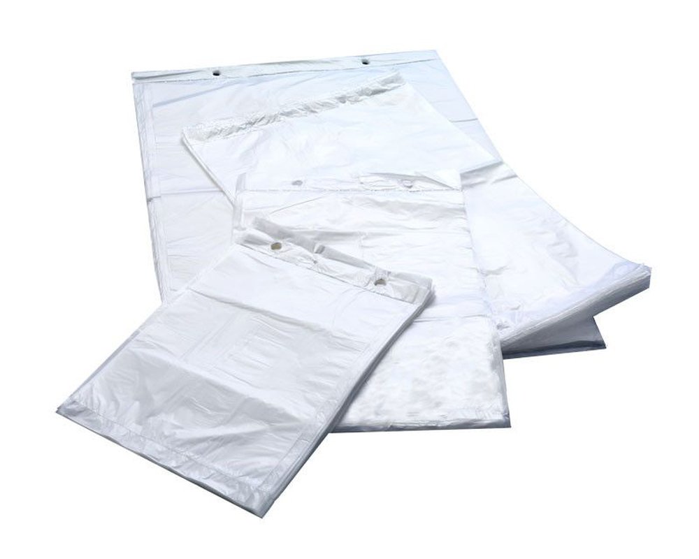 Folienzuschnitte HDPE geblockt mit 2 Aufhängelöcher 370 x 570 + 30mm,  200 Stk.