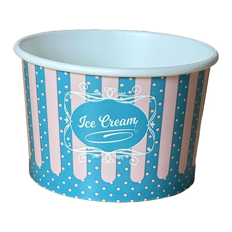 Eisbecher aus Papier Patisserie ICE CREAM Motiv 235 ml 8oz, 50 Stk.