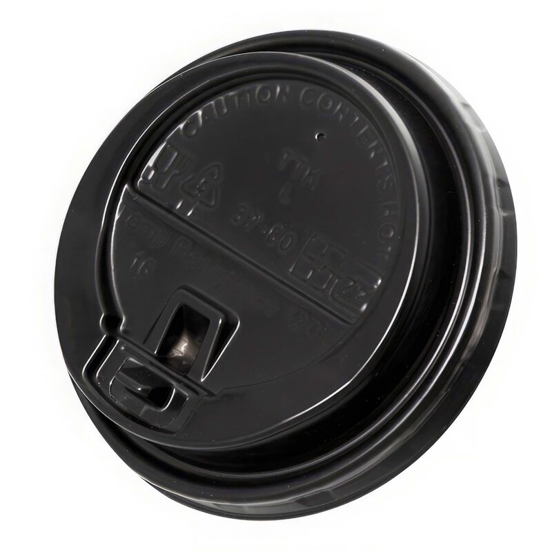 Domdeckel mit Verschlußklappe schwarz für Pappbecher COFFEE TO GO 90mm O, 100 Stk.