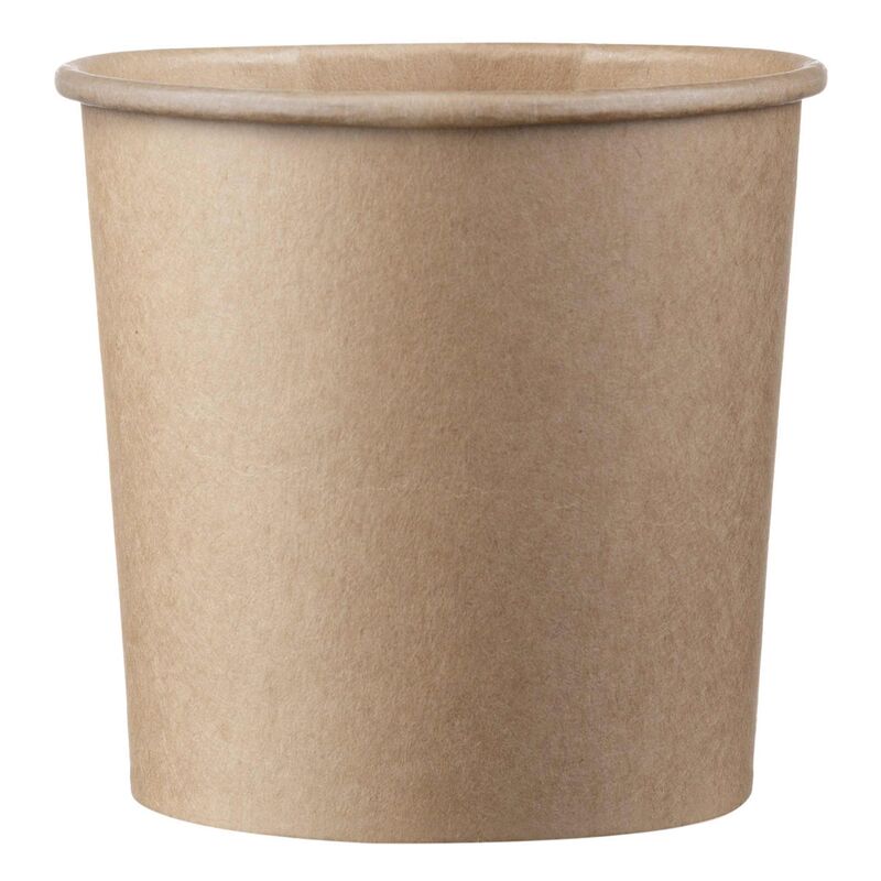 Eisbecher Feinkostbecher aus Kraftpapier FSCR rund 350 ml braun O 90 mm, 50 Stk.