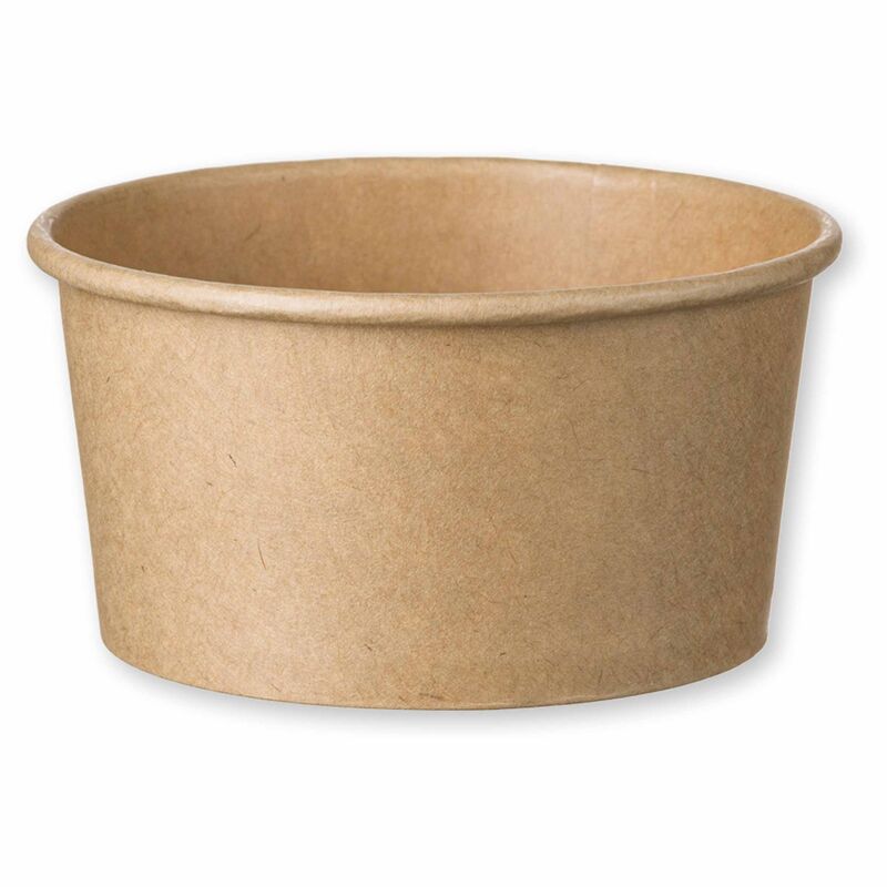 Eisbecher Feinkostbecher aus Kraftpapier FSCR rund 140 ml braun O 90 mm, 50 Stk.
