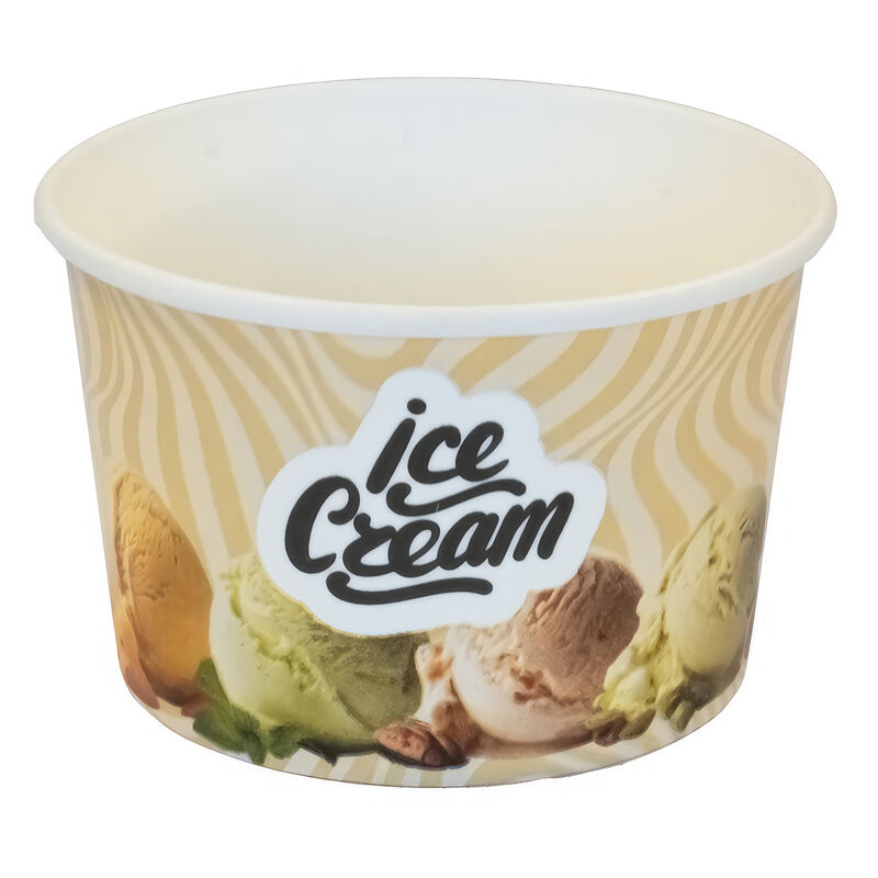 Eisbecher 175 ml bedruckt "ICE CREAM" O85 mm, 50 Stück