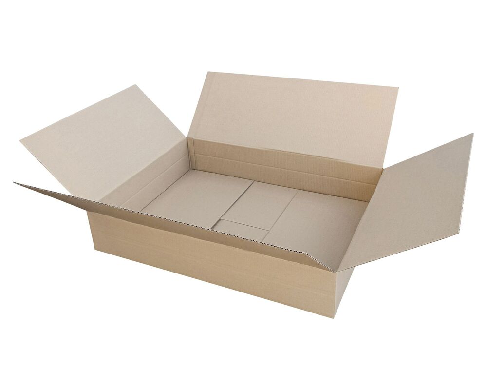 Faltkarton 1030x760x(100)-185mm mit variabler Höhe 1-wellig Dickwelle braun