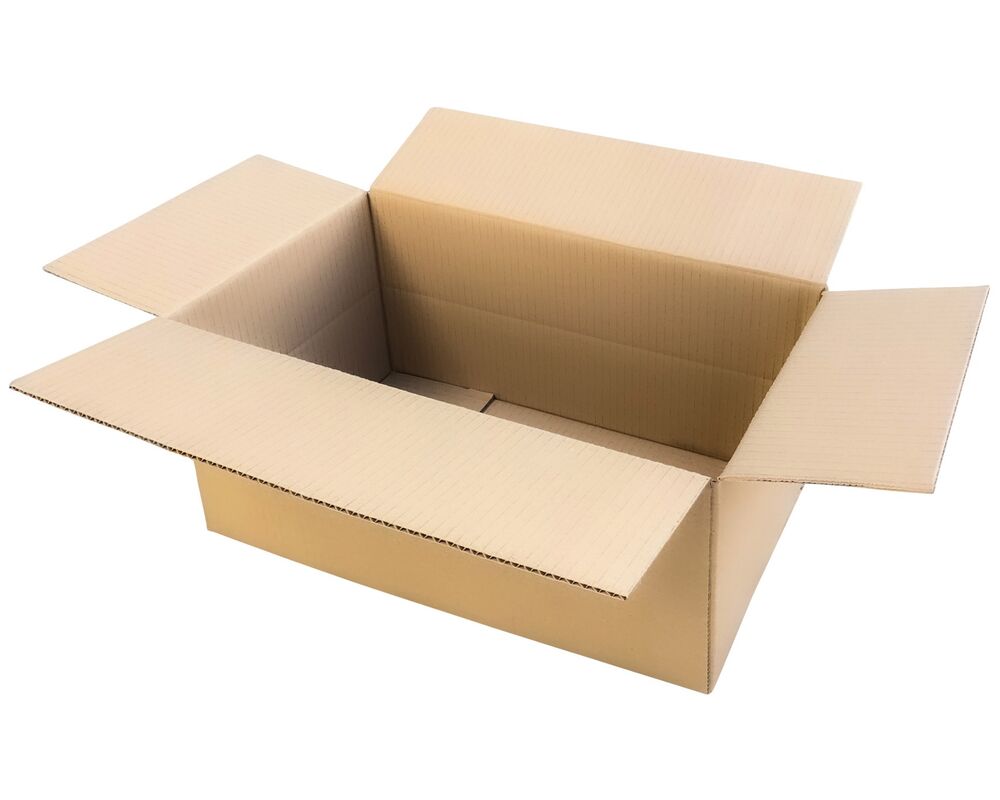 Faltkarton  450x250x(100)-200mm mit variabler Höhe 1-wellig Dickwelle braun