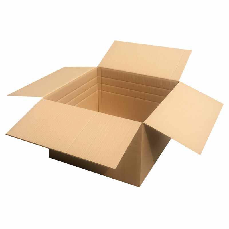 Faltkarton  550x550x(200)-350mm mit variabler Höhe 2-wellig braun
