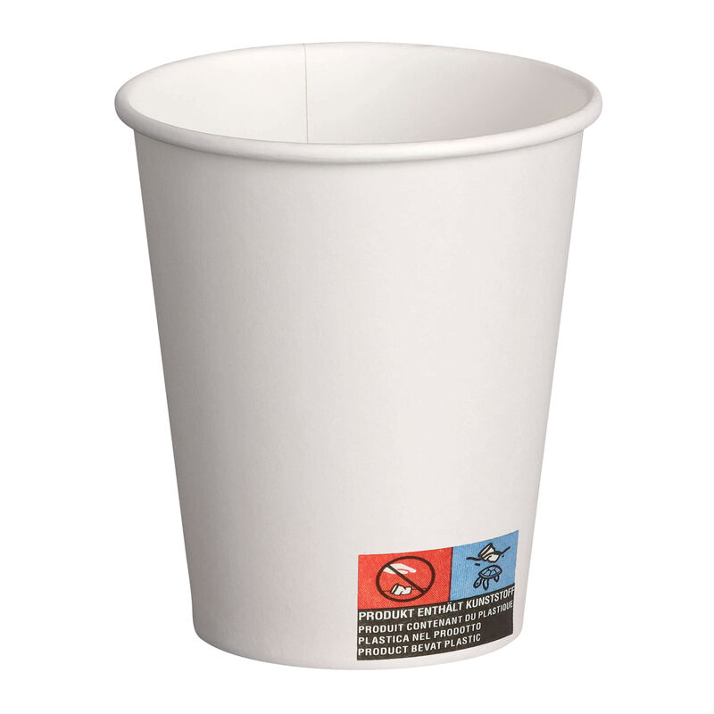Kaffeebecher CoffeeToGo Pappbecher Trinkbecher weiß 200ml, 50 Stk.