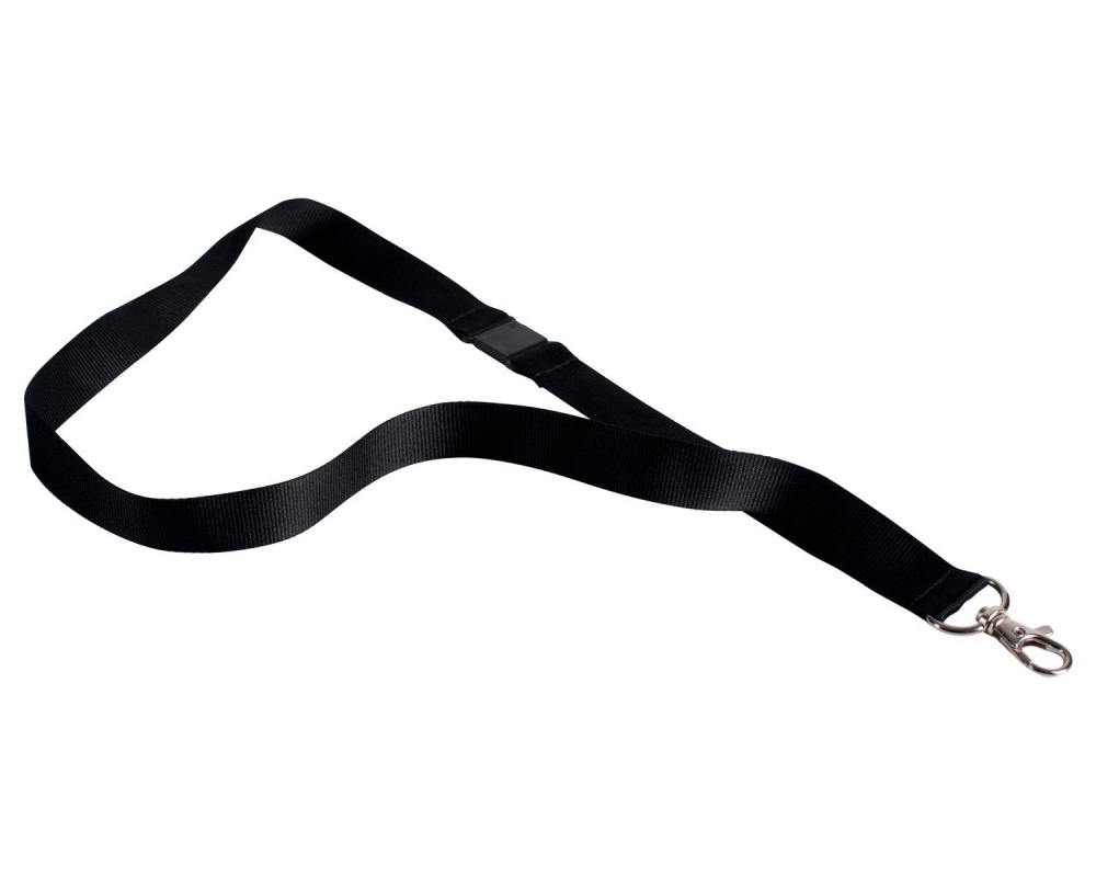Textilband für Ausweishalter Schlüsselband Lanyard Safety schwarz, 10 Stk.
