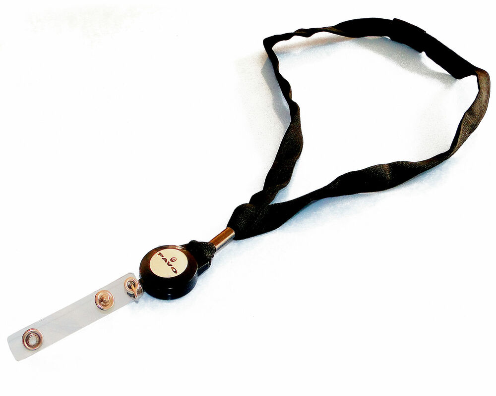 Ausweiskartenhalter Schlüsselband Textilband mit Jojo, schwarz, 35cm, 10 Stk.