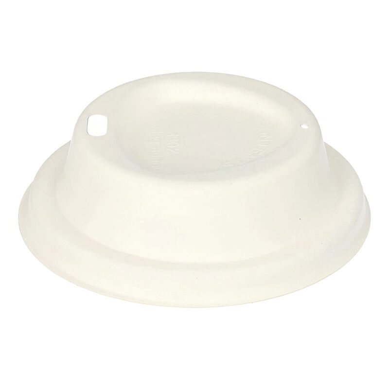 Domdeckel für Heißgetränke aus Zuckerrohr "pure" O 80mm, 50 Stk.