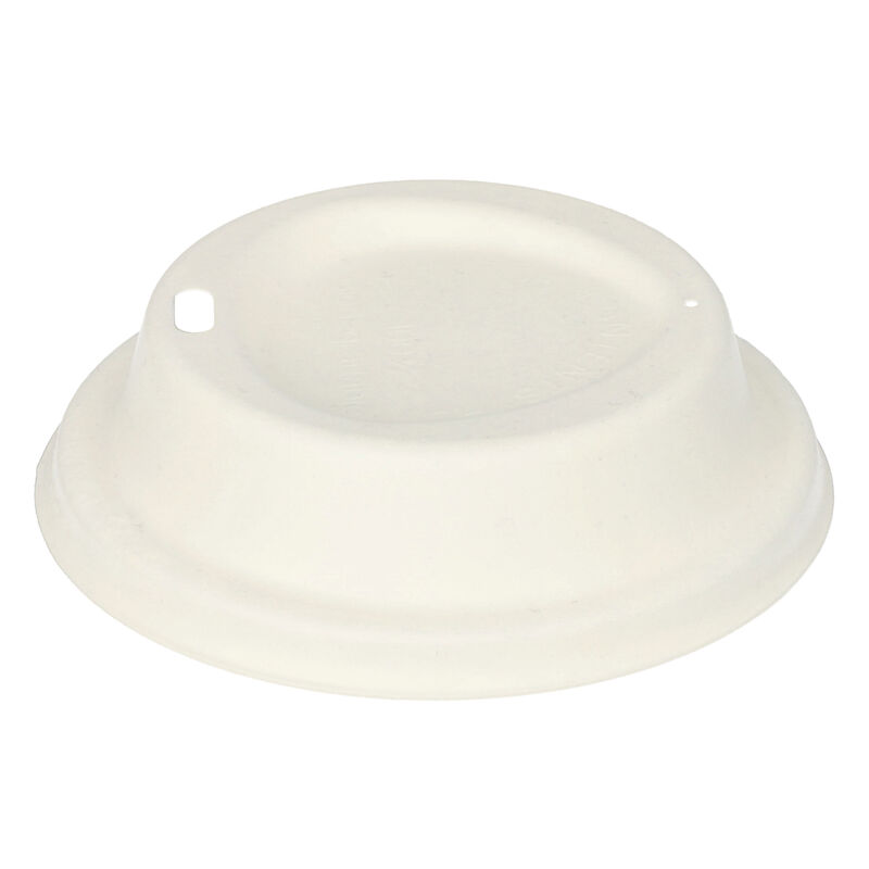 Domdeckel für Heißgetränke aus Zuckerrohr "pure" O 90mm, 50 Stk.