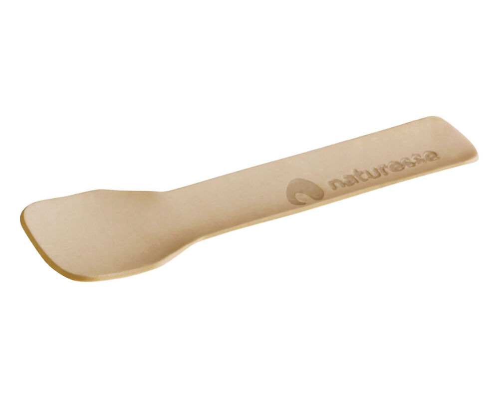 Eislöffel Eisspatel Papier Karton FSCR 'naturesse' 9,5 cm braun, 150 Stk.
