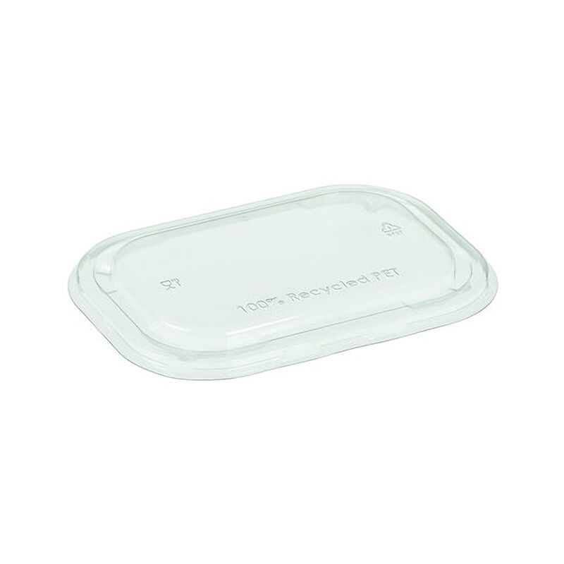 Deckel transparent aus rPet für Pappschalen rechteckig 173x120mm, 50 Stk.