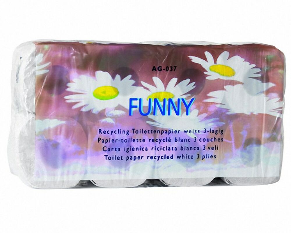 Toilettenpapier 3lagig 250 Blatt recycling geprägt griffig weiß, 56 Stk.