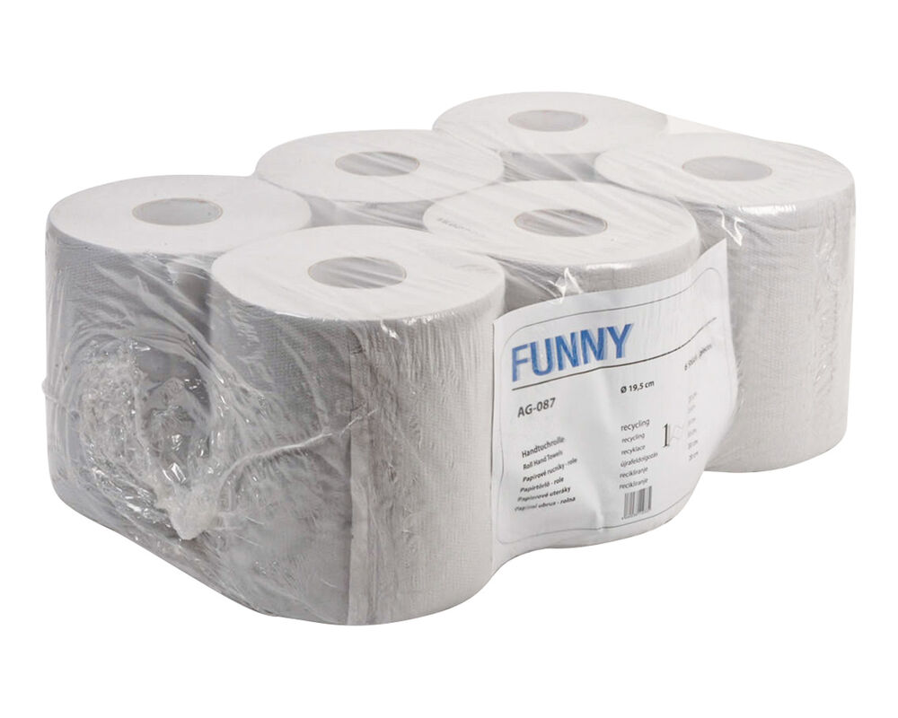 Papierhandtuchrolle MIDI 20cm für Innen und Außenabwicklung 1 lagig, 6 Stk.