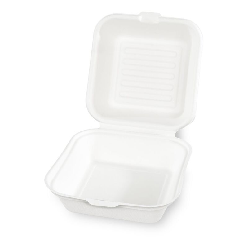 Hamburgerbox Burgerboxen groß 145x133x75mm geschäumt, weiß, 125 Stk.