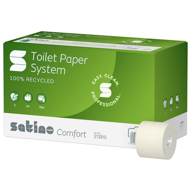 Comfort System Toilettenpapier Großrollen 3-lagig  JT3 System 24 Rollen je 507 Blatt